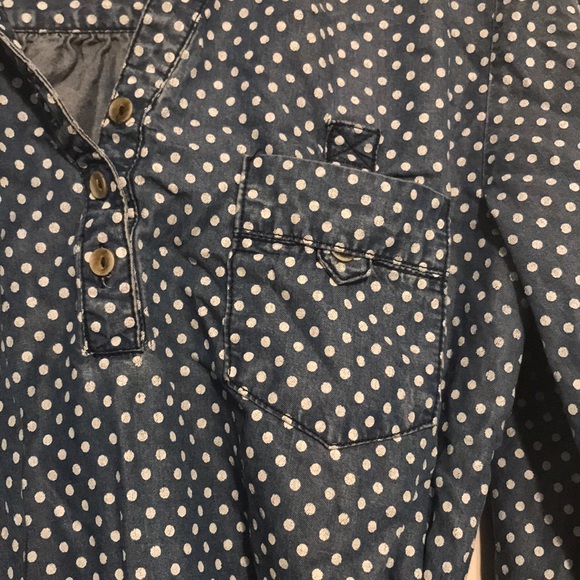 Polka Dotted Jean Tunic - Picture 2 of 3